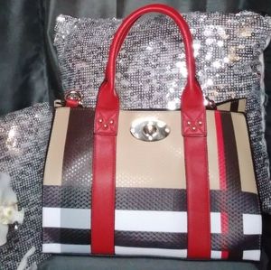Plaid 3 n 1 Handbag